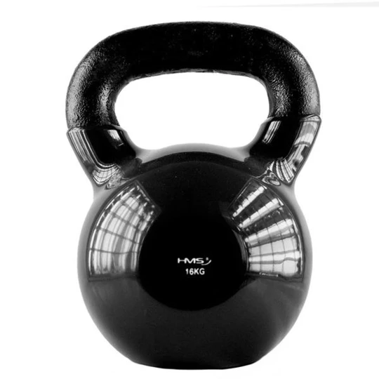 KNV16 BLACK KETTLEBELL ŻELIWNY POKRYTY WINYLEM HMS (17-64-064)