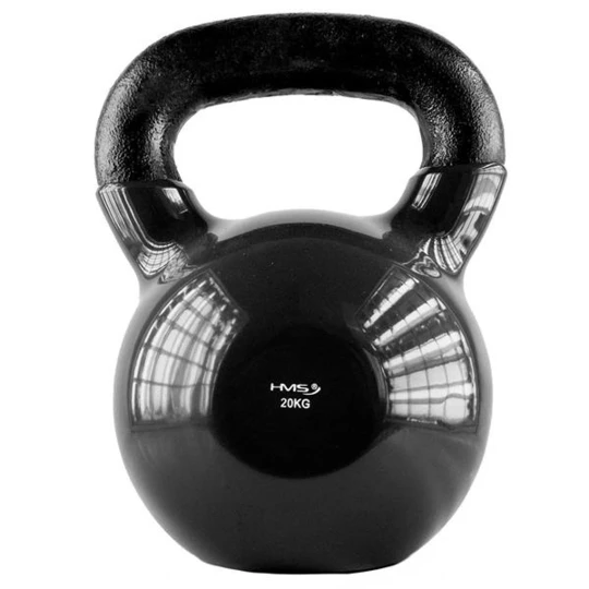 KNV20 BLACK KETTLEBELL ŻELIWNY POKRYTY WINYLEM HMS (17-64-065)