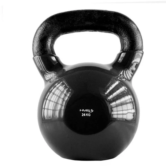 KNV24 BLACK KETTLEBELL ŻELIWNY POKRYTY WINYLEM HMS (17-64-066)