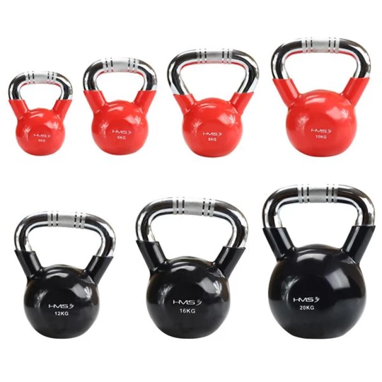 KTC04 RED UCHWYT CHROM RADEŁKOWANY KETTLEBELL ŻELIWNY HMS (17-64-070)