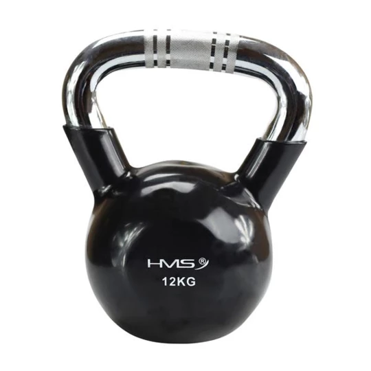 KTC12 BLACK UCHWYT CHROM RADEŁKOWANY KETTLEBELL ŻELIWNY HMS (17-64-074)