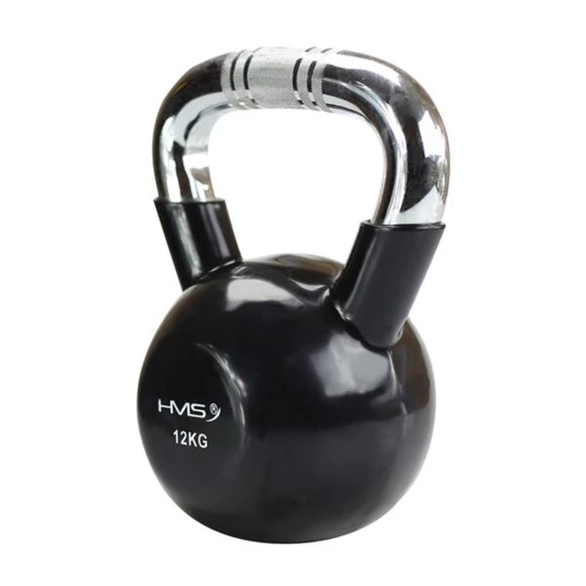 KTC12 BLACK UCHWYT CHROM RADEŁKOWANY KETTLEBELL ŻELIWNY HMS (17-64-074)