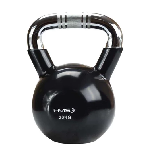 KTC12 BLACK UCHWYT CHROM RADEŁKOWANY KETTLEBELL ŻELIWNY HMS (17-64-074)