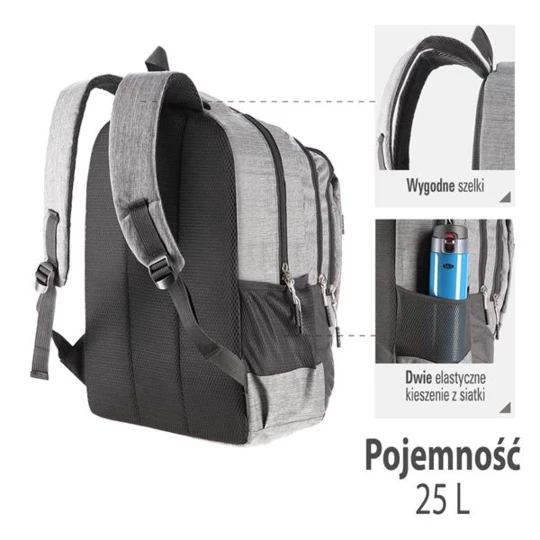 CBC7046 SZARY DAYPACK PLECAK NILS (15-07-000)