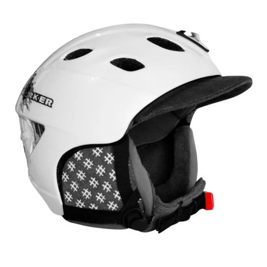 Kask narciarski WORKER Trentino - Kolor Biała z  logo, Rozmiar L (59-62)