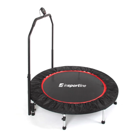 Trampolina fitness z poręczą inSPORTline PROFI Digital 122 cm