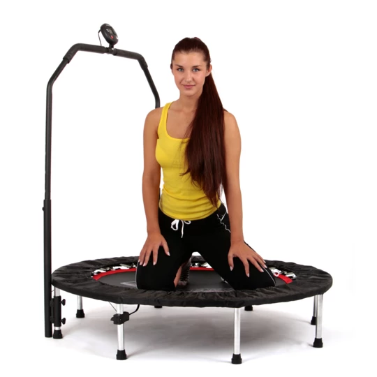 Trampolina fitness z poręczą inSPORTline PROFI Digital 122 cm