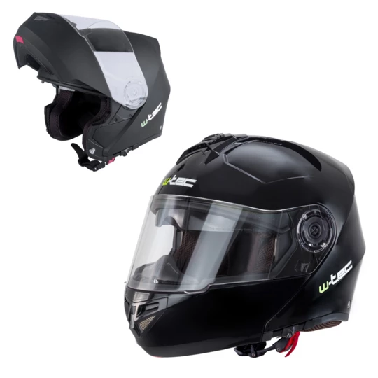 Kask motocyklowy szczękowy W-TEC Vexamo z blendą - Kolor Czarny, Rozmiar M (57-58)