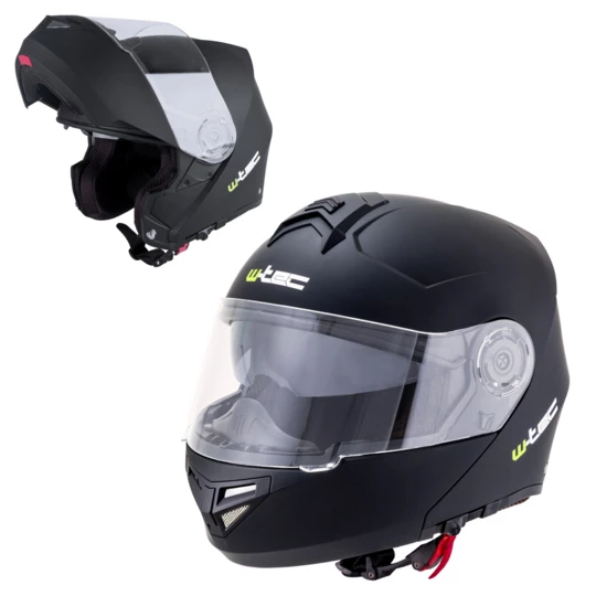 Kask motocyklowy szczękowy W-TEC Vexamo z blendą - Kolor Matt.czarny, Rozmiar L (59-60)