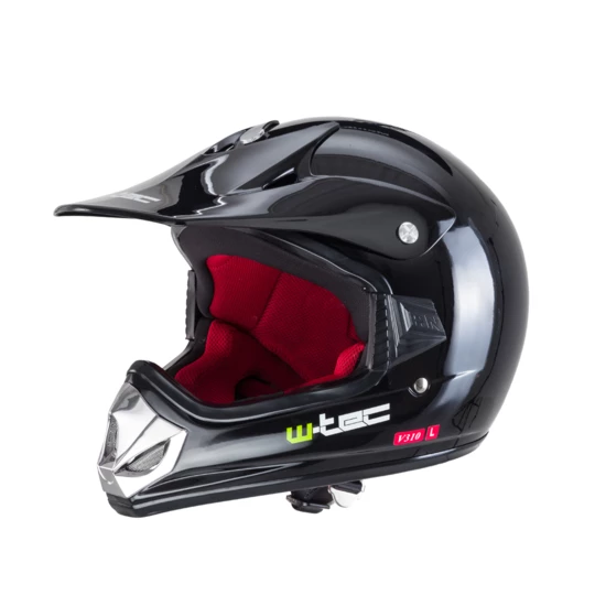 Młodzieżowy kask motocyklowy W-TEC V310 enduro - Kolor Czysta czerń, Rozmiar M (51-52)