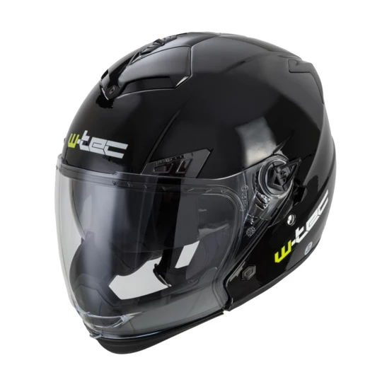 Kask motocyklowy W-TEC NK-850 otwierany + BLENDA - Kolor Czarny błyszczący, Rozmiar S (55-56)