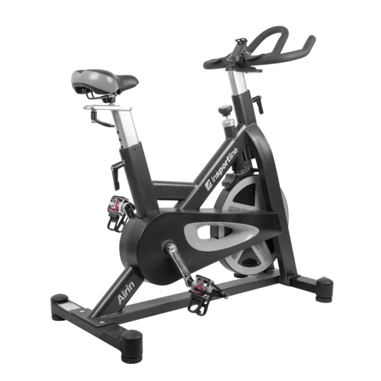 Masywny Spinningowy Rower Treningowy inSPORTline Airin - Kolor Czarno-srebrny