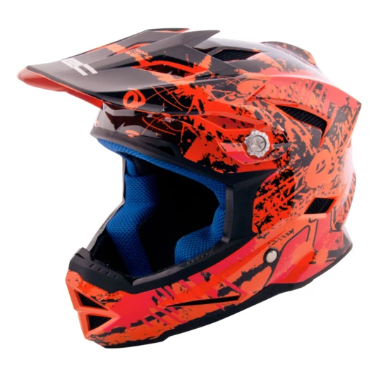 Dziecięcy kask downhillowy W-TEC AP-42 - Kolor Pomarańczowo-czerwony, Rozmiar XXL (55-56)