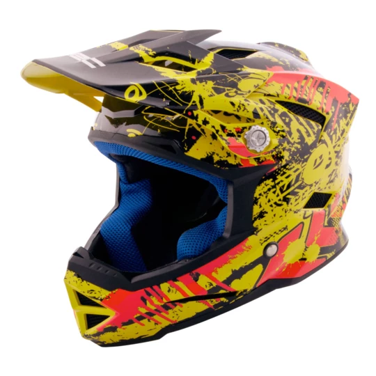 Dziecięcy kask downhillowy W-TEC AP-42 - Kolor Żółto-czerwony, Rozmiar XXL (55-56)