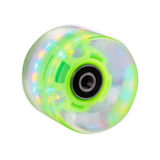 Świecące kółko do penny boardu 60*45 mm z łożyskami ABEC 7 - Kolor Zielony