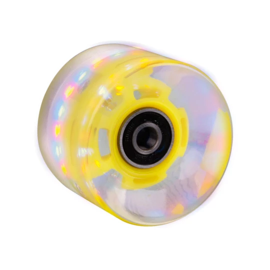 Świecące kółko do penny boardu 60*45 mm z łożyskami ABEC 7 - Kolor Żółty