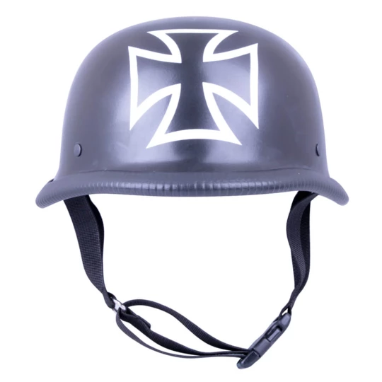 Kask motocyklowy otwarty retro Sodager Iron Cross - Rozmiar S (55-56)