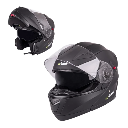 Kask motocyklowy szczękowy z blendą W-TEC YM-925 - Kolor Matowy Czarny, Rozmiar S (55-56)