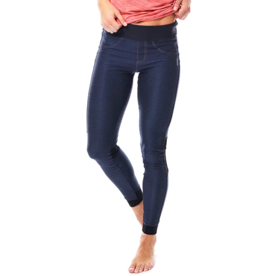 Damskie sportowe legginsy Jobe Discover Denim - Kolor Niebieski, Rozmiar XS