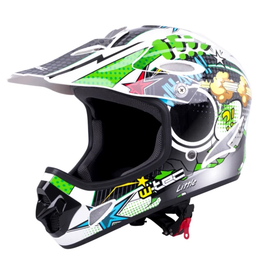 Kask Downhill na rower motor enduro W-TEC FS-605 Allride - Kolor Cartoon, Rozmiar XS (53-54)