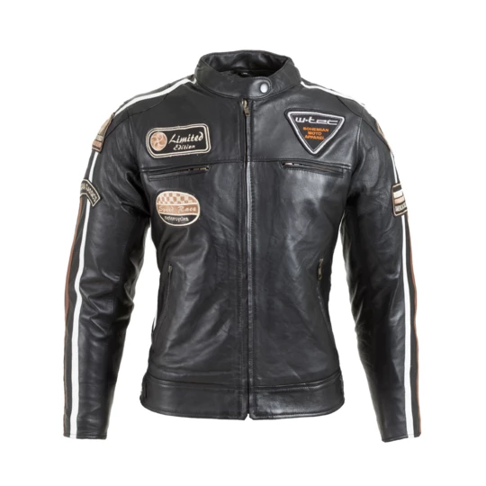 Damska skórzana kurtka motocyklowa W-TEC Sheawen Lady Black - Kolor Czarny, Rozmiar 3XL