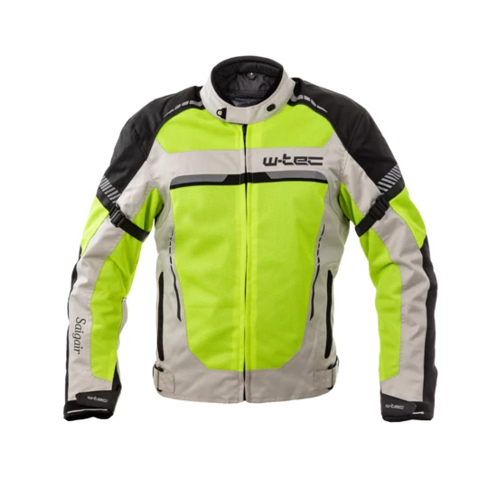 Męska kurtka motocyklowa letnia W-TEC Saigair - Kolor Fluo Yellow-Gray, Rozmiar L