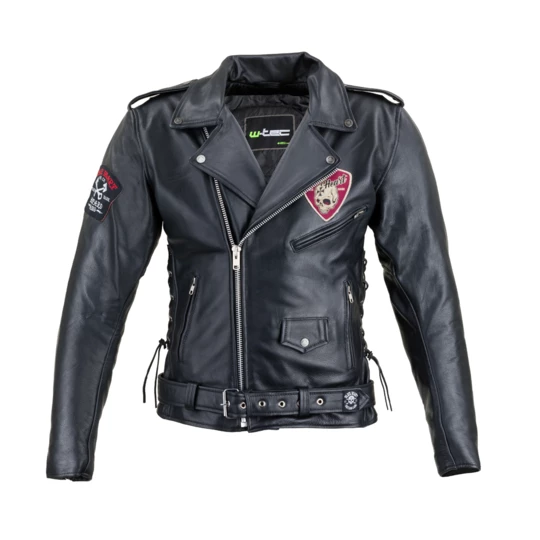 Skórzana kurtka motocyklowe W-TEC Black Heart Perfectis - Kolor Czarny, Rozmiar L