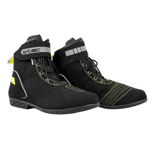 Buty motocyklowe W-TEC Sixtreet - Kolor Czarno-zielony, Rozmiar 40