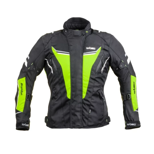 Damska kurtka motocyklowa W-TEC Brandon Lady - Kolor Czarny-fluo żółty, Rozmiar S