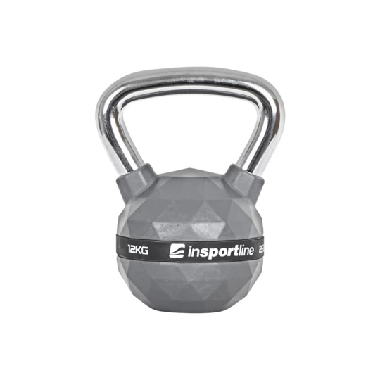 Hantel gumowany inSPORTline Kettlebell PU 12 kg