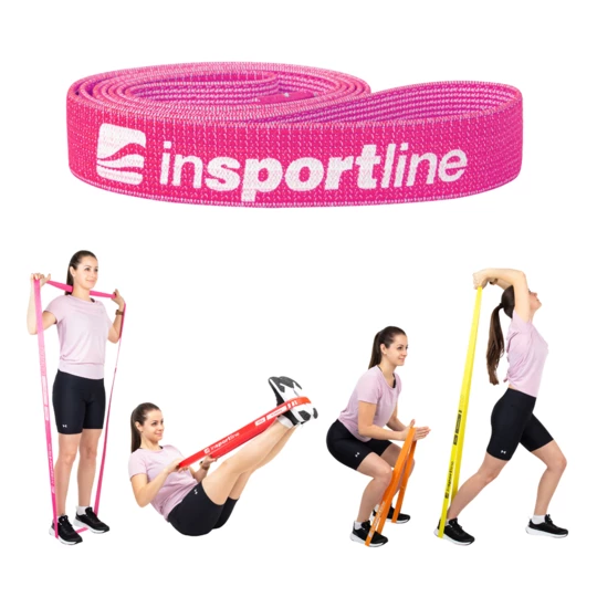 Guma oporowa do ćwiczeń fitness inSPORTline Rand Light 208x3,3 cm / 5 kg