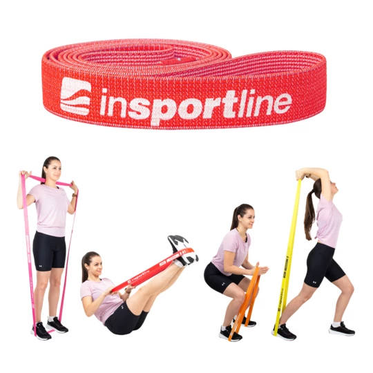 Guma oporowa do ćwiczeń fitness, opaska inSPORTline Rand X Strong 208x3,3 cm / 10 kg