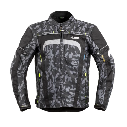 Męska kurtka motocyklowa W-TEC Torebaro - Kolor Czarno-Szary Digi-Camo, Rozmiar 3XL