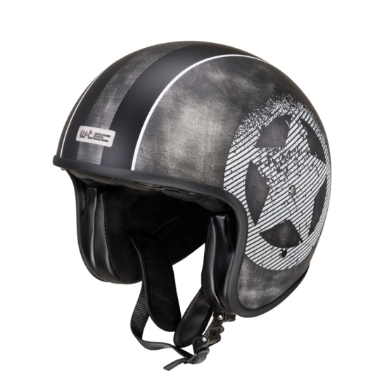 Kask motocyklowy otwarty W-TEC Angeric Grey Star - Kolor Szara Gwiazda, Rozmiar XS (53-54)