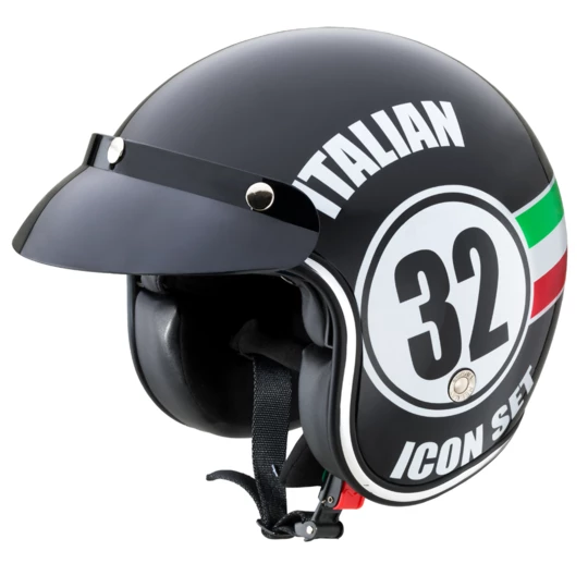 Kask motocyklowy otwarty W-TEC Café Racer - Kolor Italiano 32, Rozmiar XS (53-54)