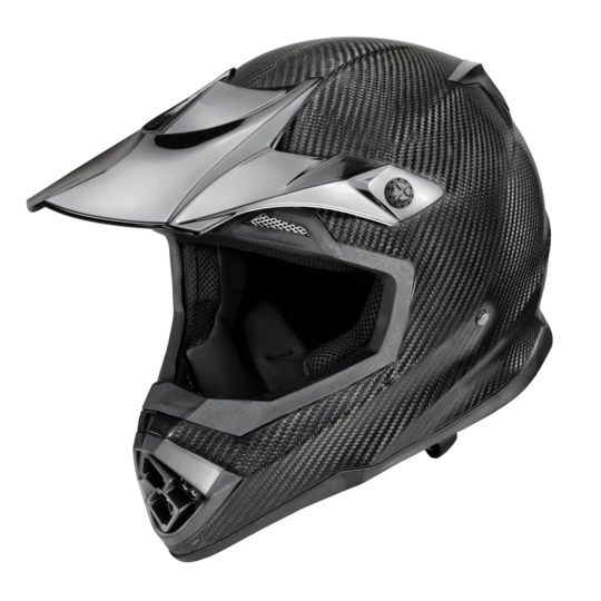 Kask motocyklowy motocross downhill W-TEC Crosscomp - Kolor połysk węgla, Rozmiar XXL (63-64)