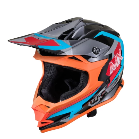 Kask motocyklowy downhill cross enduro W-TEC V321 - Kolor Północny ogień, Rozmiar XS (53-54)