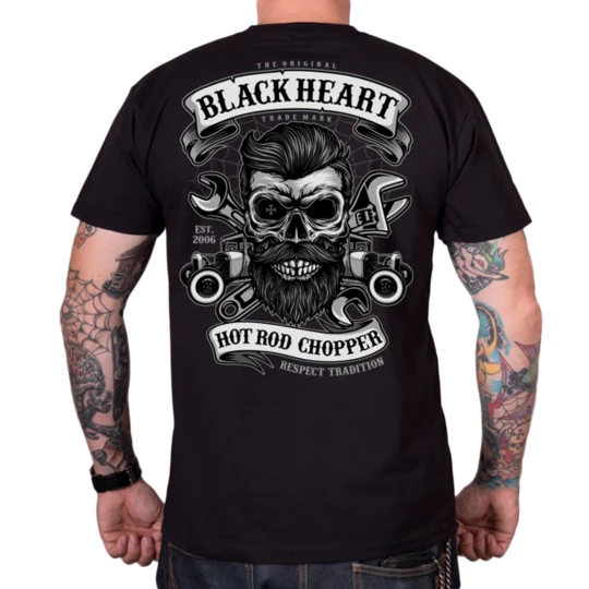 T-shirt koszulka BLACK HEART Respect Tradition - Kolor Czarny, Rozmiar M