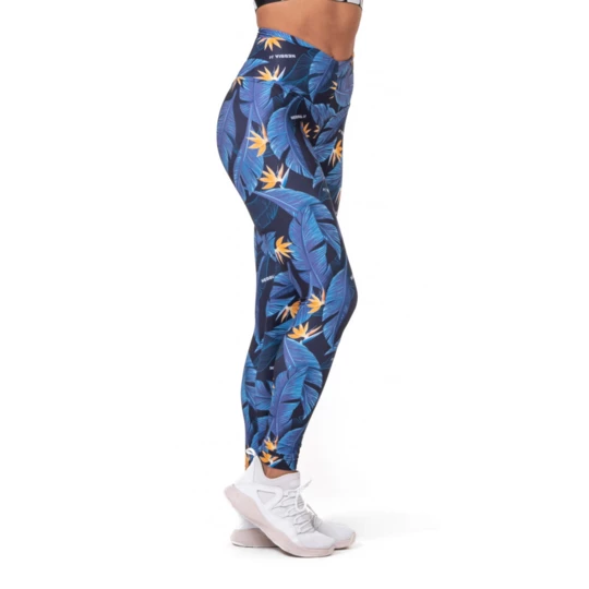 Legginsy damskie Nebbia High Waist Ocean Power 561 - Kolor Niebieski ocean, Rozmiar XS