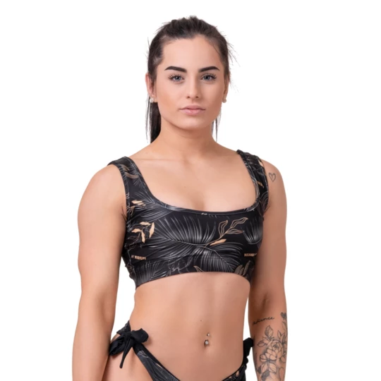 Top damski biustonosz Nebbia Miami Sporty Bralette 554 - Kolor Wulkaniczna czerń, Rozmiar M